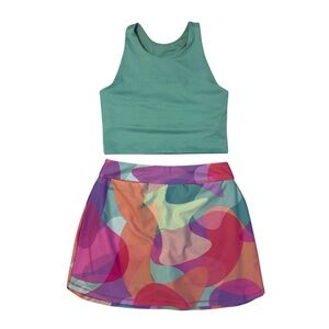 DSG Girls Athletic Tank and Skort Set Size M 10 12 Multicolor